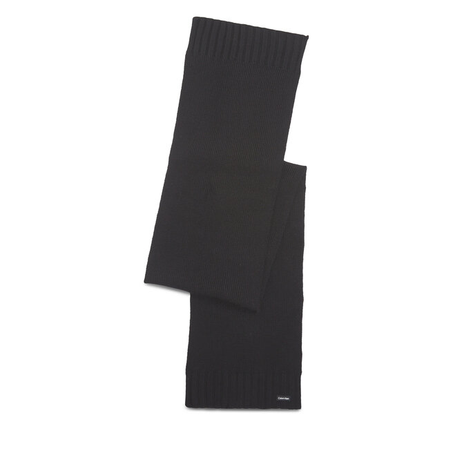 Szalik Calvin Klein Elevated Rib Knit Scarf - Czarny