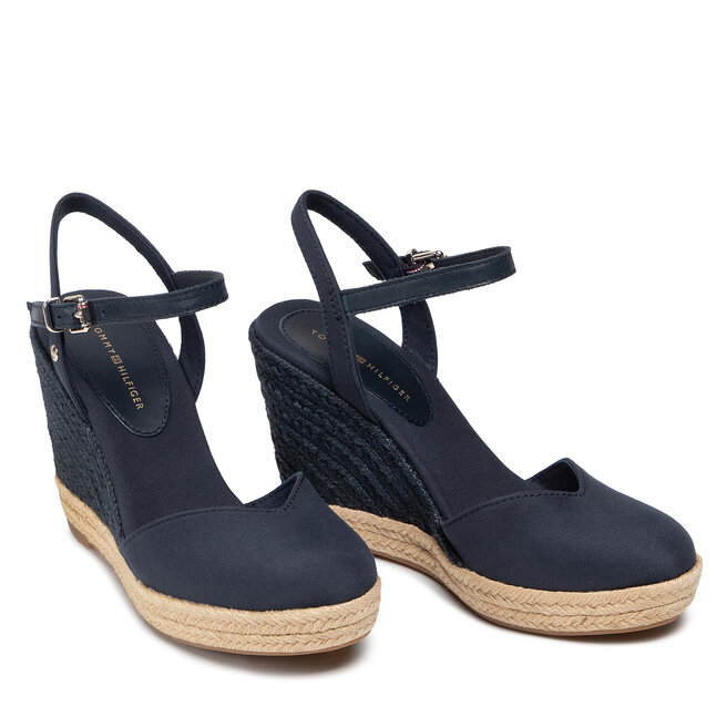 Tommy Hilfiger Espadrilky Tommy Hilfiger Basic Closed Toe High Wedge FW0FW04786 Desert Sky DW5
