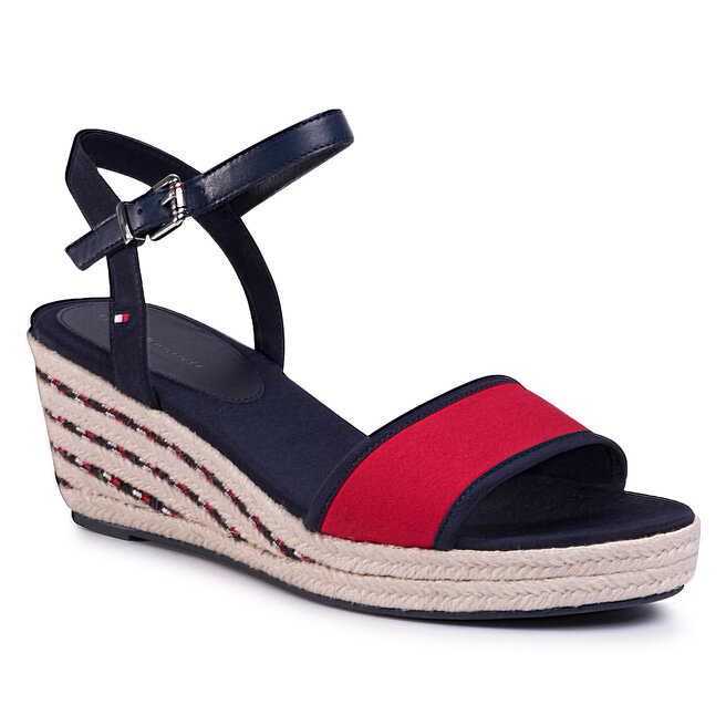 hulkende Problem Milliard Espadrilles Tommy Hilfiger Sporty Textile Mid Wedge FW0FW04773 Sporty Vavy  DB9 | chaussures.fr
