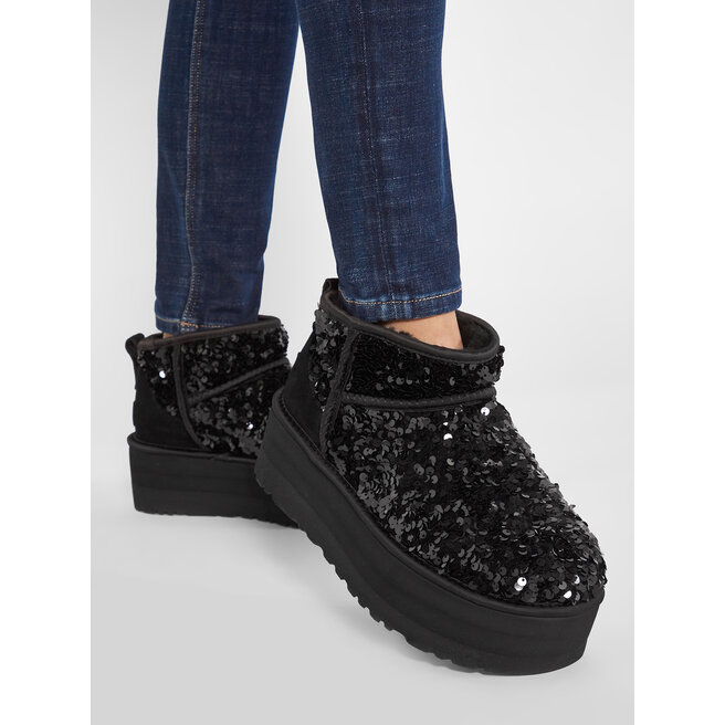 Ugg Обувки Ugg W Ultra Mini Chunky Sequin 1135060 Blk