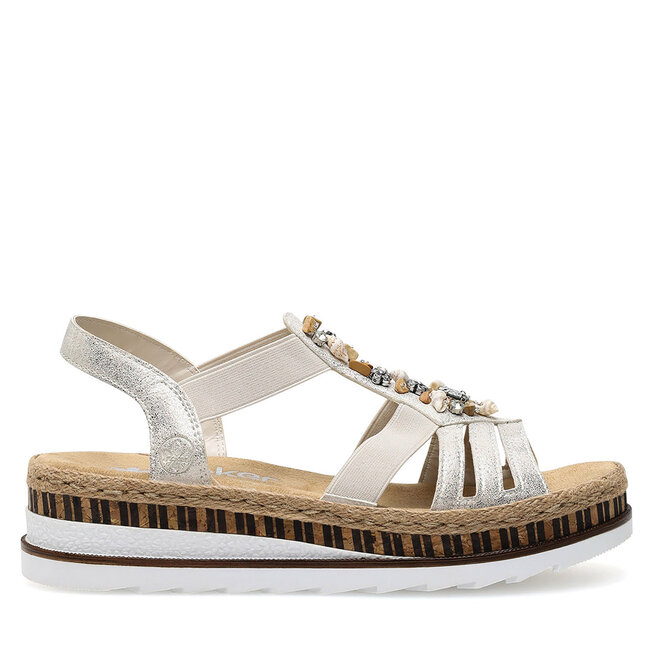 Sandały Rieker V7949-90 Srebrny - kobiece