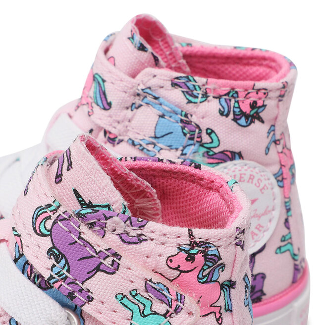 Converse Plátěnky Converse Ctas 1V Hi A01006C Pink Foam/Pink/University Blue