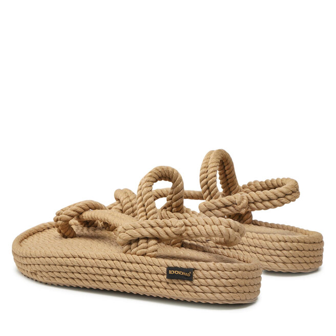 Bohonomad Sandalen Bohonomad Hawaii Platform Sandal HAW.0012.PRS Beige