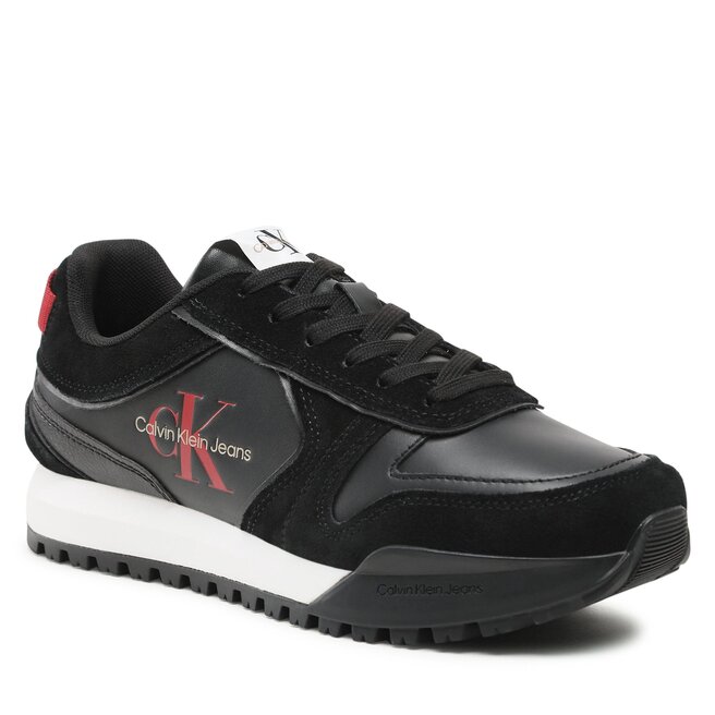 Sneakers Calvin Klein Jeans Toothy Runner Irregular Lines YM0YM00624 Black BDS BDS imagine noua