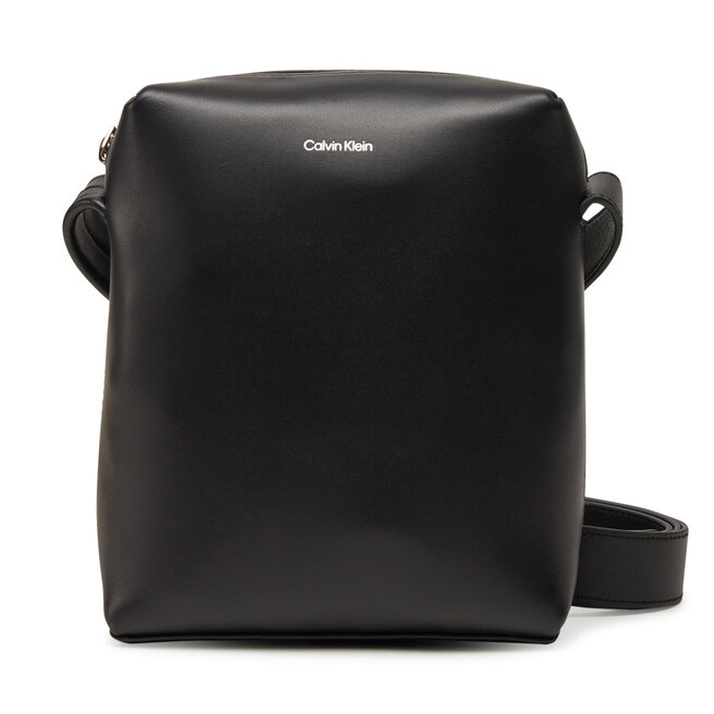 Saszetka Calvin Klein Ck Premium Leather Reporter S - Czarny