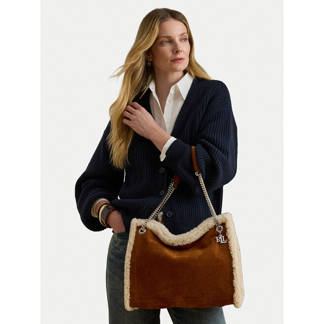 Torebka LAUREN RALPH LAUREN Large Bradley 431980180001 Brązowy -