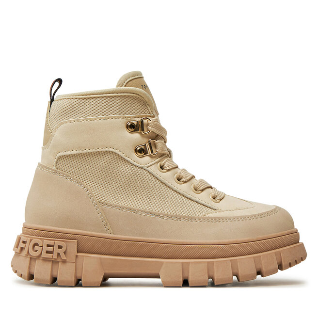 Trzewiki Tommy Hilfiger Lace-Up Bootie - M Beżowy