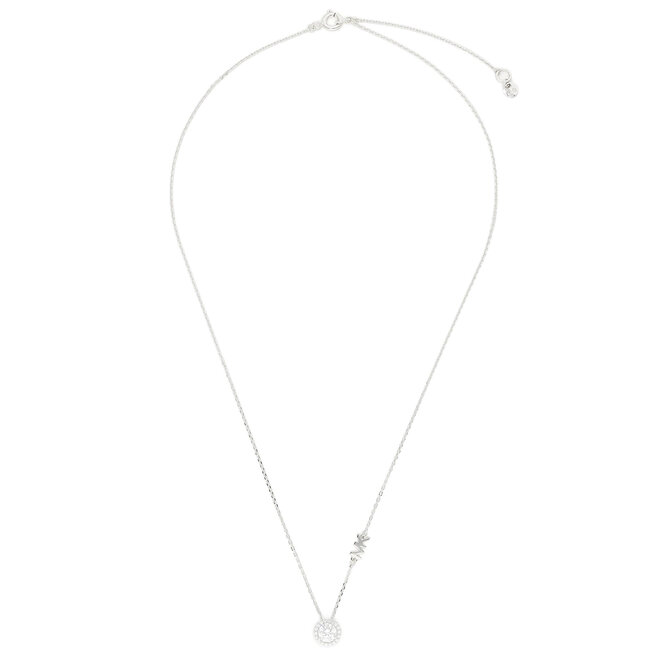 Naszyjnik Michael Kors Pave Halo Necklace - Srebrny