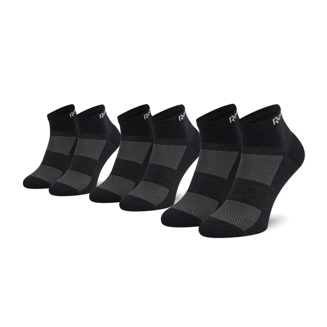 Reebok Set de 3 perechi de șosete medii unisex Reebok Te Ank Sock 3P GH0419 Black