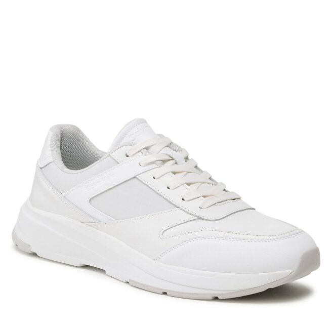 Sneakers Calvin Klein Low Top Lace Up Mix HM0HM00901 White/Light Grey 0K8 0K8 imagine noua gjx.ro