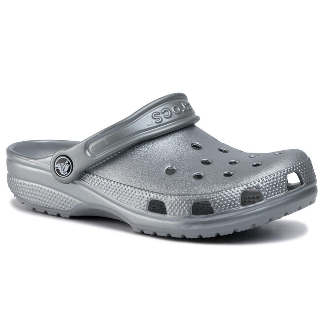Gunmetal metallic crocs sales