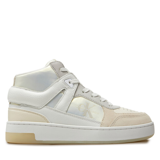 Sneakersy Calvin Klein Jeans Basket Cupsole High Mix Ml Mtr - Biały