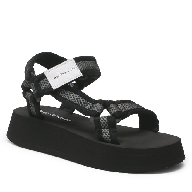 Sandale Calvin Klein Jeans Prefresato Sandal Webbing Mesh YW0YW00969 Black BDS