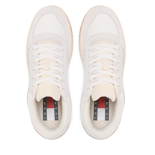 Tommy Jeans Sneakersy Tommy Jeans Retro Cups Suede EN0EN02112 Ivory YBI