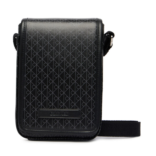 Etui na telefon Calvin Klein Emblem Aop Coated Phone Crossbod LV04D1218G Czarny -