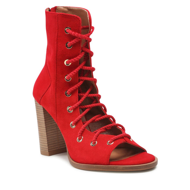 Botine R.Polański 1406 Czerwony Zamsz