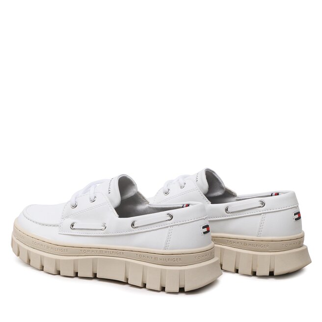 Tommy Hilfiger Polobotky Tommy Hilfiger Lace-Up Shoe T3X4-32896-1355 S White S