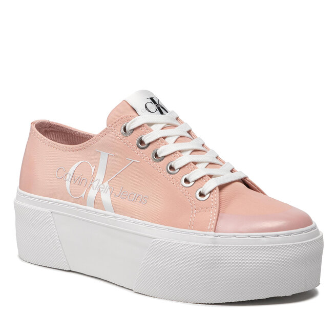 Sneakers Calvin Klein Jeans Flatform Vulcanized Extra 1 YW0YW00493 Pale Conch Shell TFT CALVIN imagine noua