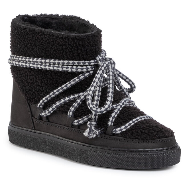Pantofi Inuikii Sneaker Curly 70202-16 Black-Blk Cot. Laces 70202-16 imagine noua