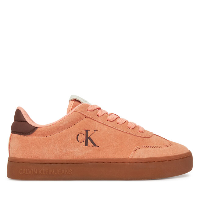 Sneakersy Calvin Klein Jeans Classic Cupsole Mix In - Pomarańczowy