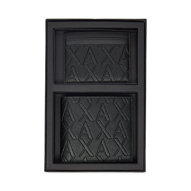 Zestaw portfel i etui na karty Armani Exchange XM001273 AF12133 - Czarny
