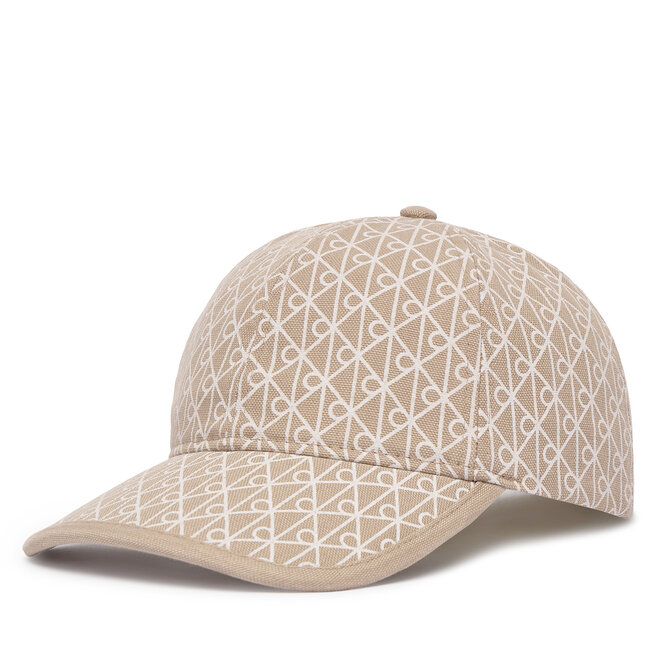 Czapka z daszkiem Calvin Klein Emblem Print W Leather Patch Cap LV04F5036G Beżowy -