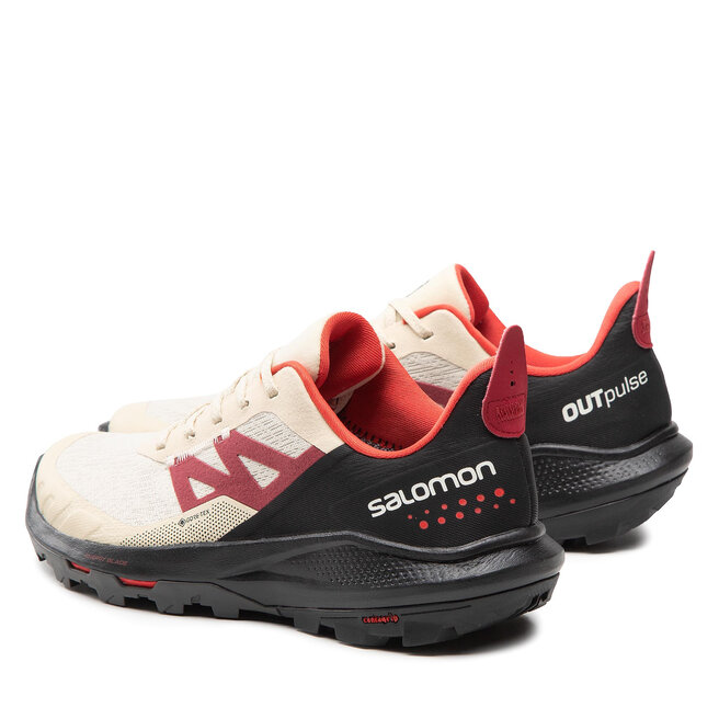 Salomon Trekingová obuv Salomon OUTpusle GTX GORE-TEX 415881 Bleached Sand/Black/Poppy Red