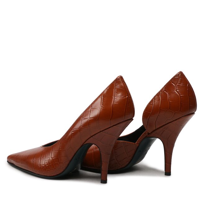 Patrizia Pepe Pantofi cu toc subțire Patrizia Pepe 8Z0078/L030-B665 Brown Croco