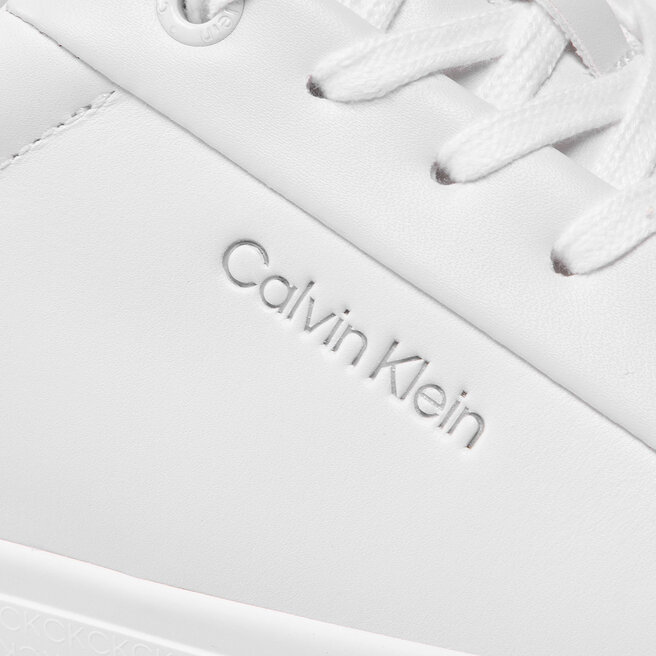 Calvin Klein Sneakersy Calvin Klein Vulc Lace Up Nano Fox-Lth HW0HW01066 Ck White YAF