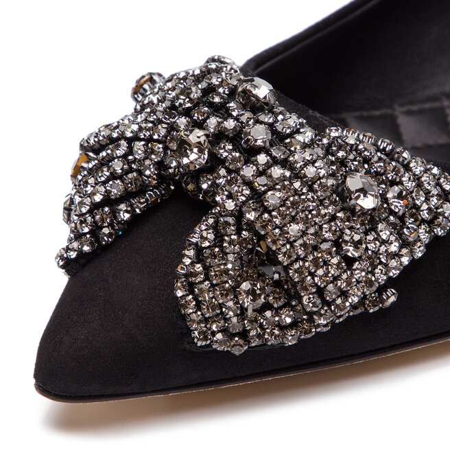 Balerinos Tory Burch Esme Flat 53029 Perfect Black Black Dimond