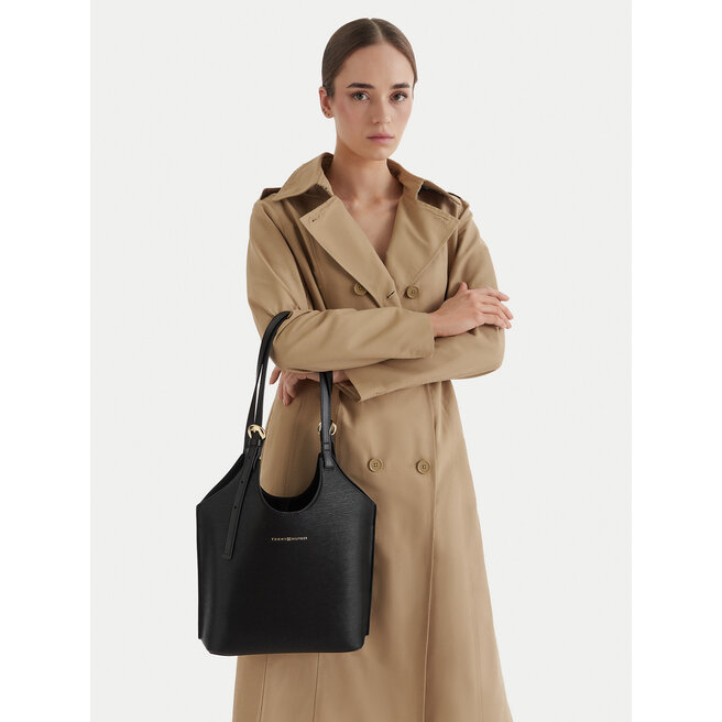 Torebka Tommy Hilfiger Th Modern Mini Tote AW0AW18617 Czarny -