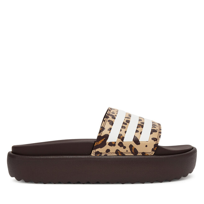 Klapki adidas adilette Platform Slides - Brązowy