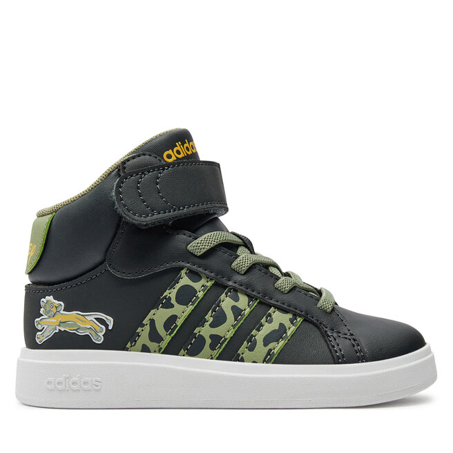 Sneakersy adidas Grand Court Mid Lionking K - Czarny