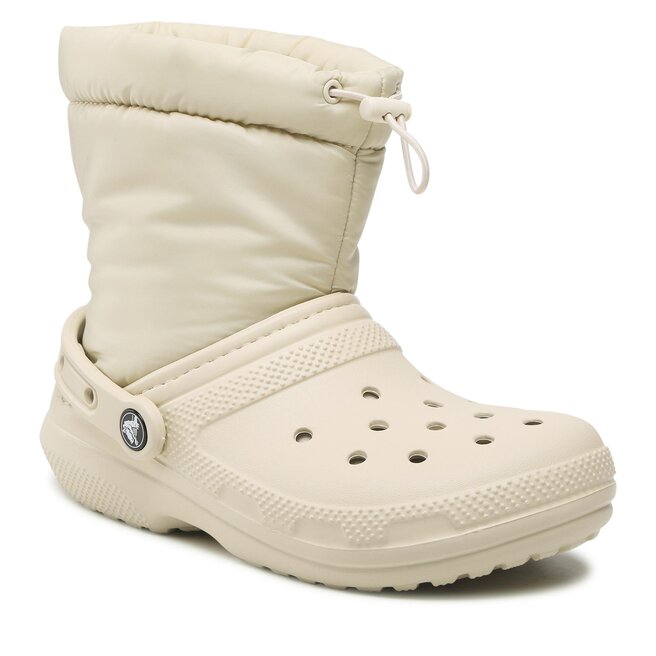 Botine Crocs Classic Lined Neo Puff Boot 206630 Bone