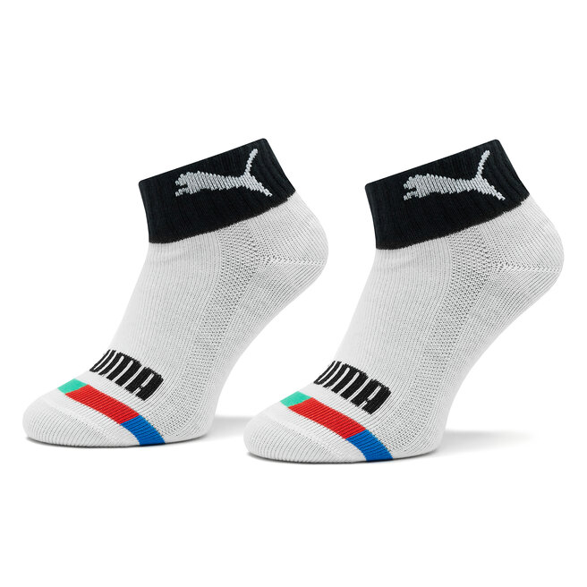 Set de 2 perechi de osete lungi pentru copii Puma Kids Seasonal Quarter 2P 938007 White Combo 01 epantofi.ro