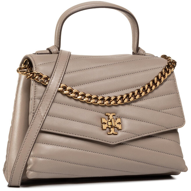 Handtasche Tory Burch Kira Chevron TopHandle Satchel 61674 Gray Heron