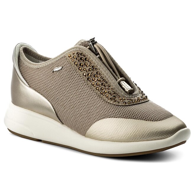 Sneakers Geox Ophira E 0GNAJ CH62L Lt Taupe/Lt Gold •