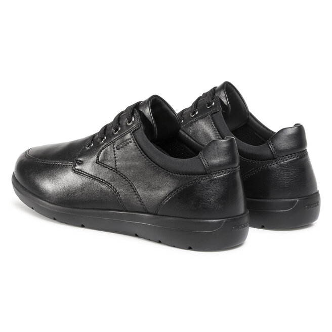 Moccasin Uomo Geox U Leitan A In Cuoio Con Suola Gomma - Comodi E Stilosi