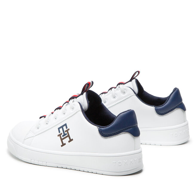 Tommy Hilfiger Сникърси Tommy Hilfiger Low Cut Lace-Up Sneaker T3B9-32466-1355 S White/Blue X336