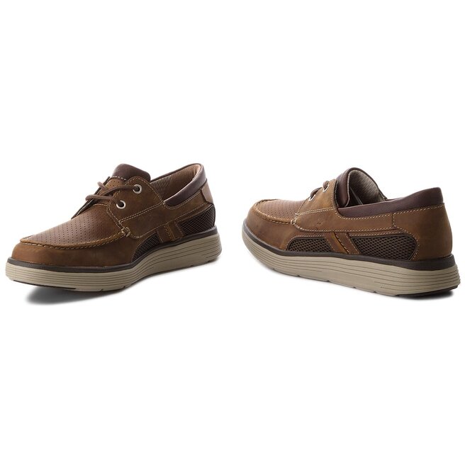 Halbschuhe Clarks Un Abode Step 261326157 Dark Tan Lea eschuhe.de