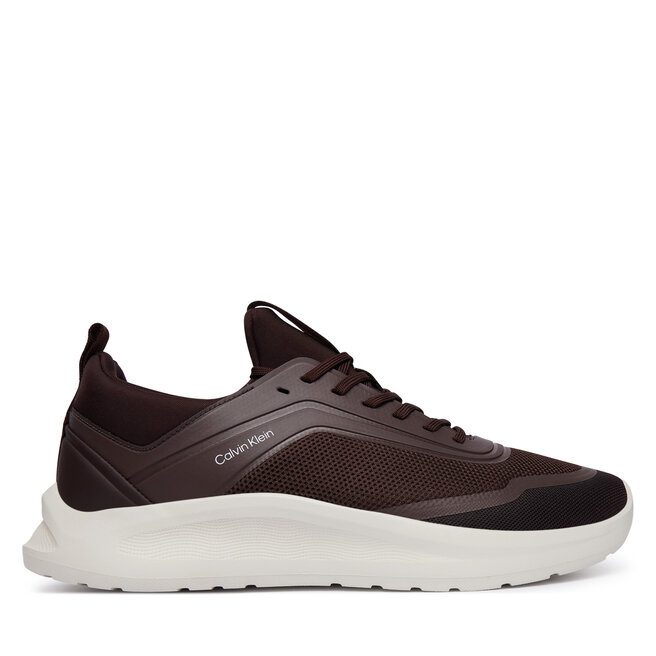 Sneakersy Calvin Klein Light Eva Run Lace Sock Mm HM0HM02164 Bordowy - męskie