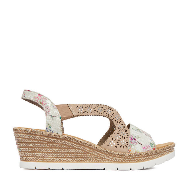 Sandały Rieker CEO-61916-90 Beżowy - kobiece
