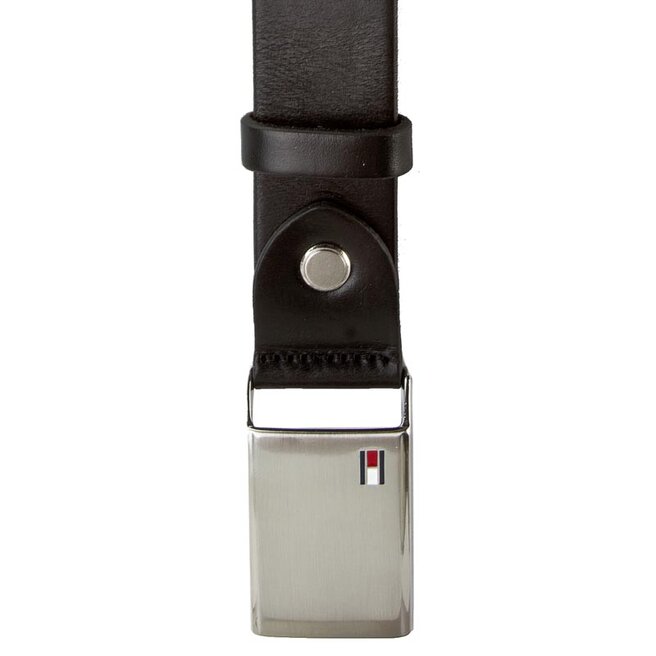 Tommy Hilfiger Pánský pásek Tommy Hilfiger Th Plaque Belt 3.5 Adj AM0AM01995 002