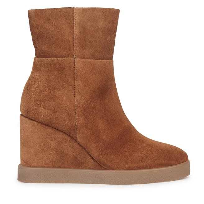 Botki Geox D Elidea Wedge D36VQB 00022 - Brązowy