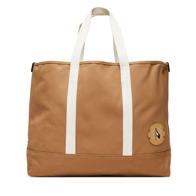 Torebka Tommy Hilfiger Th Summer Tote - Brązowy