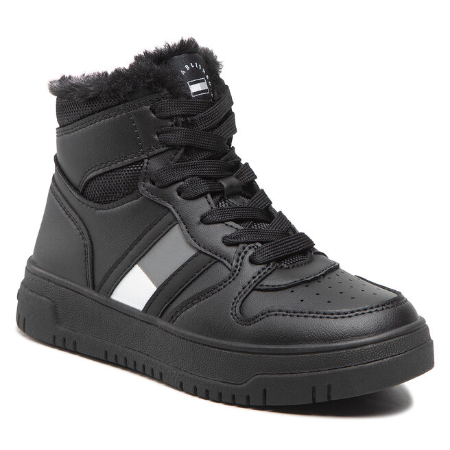 Sneakers Tommy Hilfiger High Top Lace-Up Sneaker T3B9-32487-1475 M Black 999 999 imagine noua gjx.ro