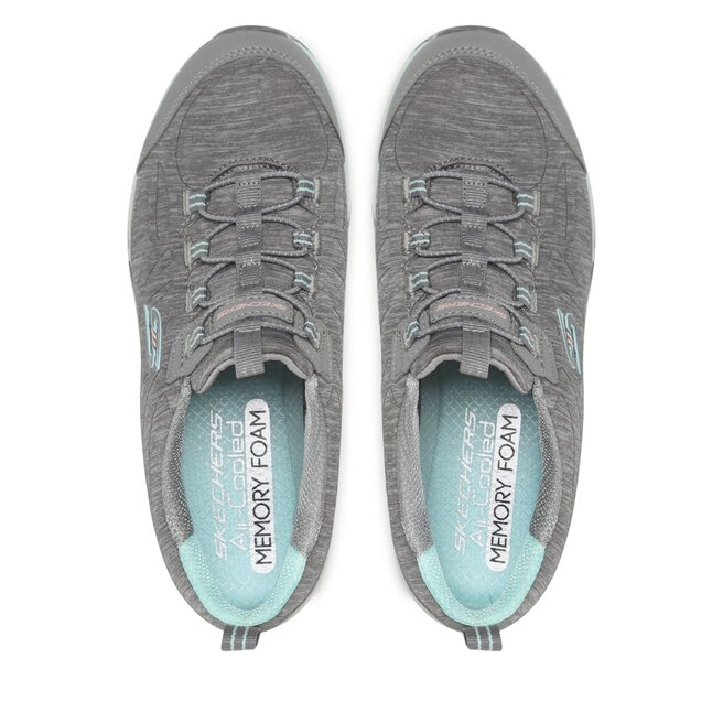 Skechers Boty Skechers Fascinating 104286/GYLB Gray/Light Blue