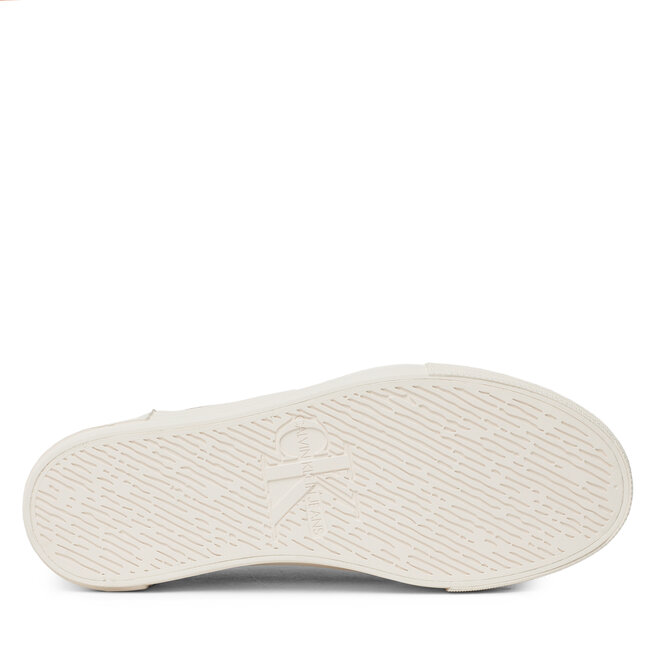 Calvin Klein Jeans Teniszcipő Calvin Klein Jeans Vulc Flatform Bold Irreg Lines YW0YW00903 Cafe Creme/Eggshell
