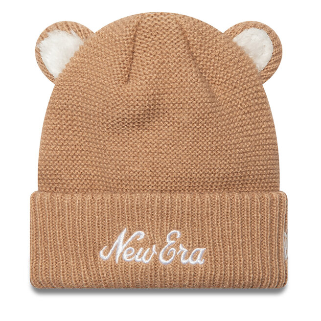 Czapka New Era Teddy Bear Ears Cuff Knit Beanie - Brązowy