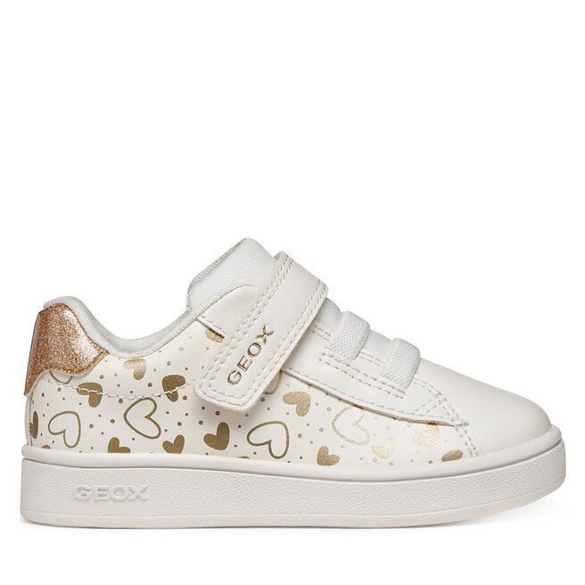 Sneakersy Geox B Eclyper Girl B455MA 0BCKC C1R2L Biały - dziewczęce